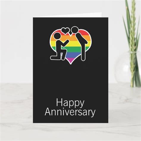 He Said Yes Happy Anniversary Gay Themed Card Zazzle Happy