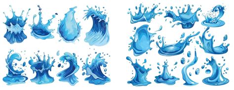 Premium Vector An Illustration Of A Cartoon Water Jet A Waterfall Or