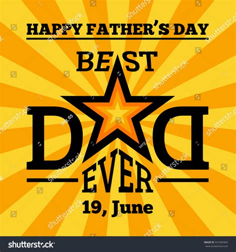 Happy Fathers Day Typographical Background Fathers Stock Vector