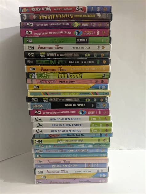 Lot Of 29 Cartoon Network Dvds Ben 10 Alien Force Adventure Timerobot