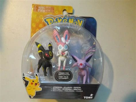 Pokemon 3 Pack Action Pose Figures Espeon Umbreon Sylveon C102 Fast