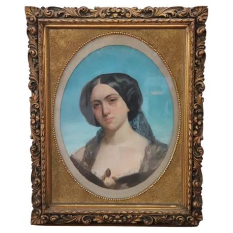 PORTRAIT DE JEUNE femme fin XIXe siècle pastel sur papier signé EUR 1