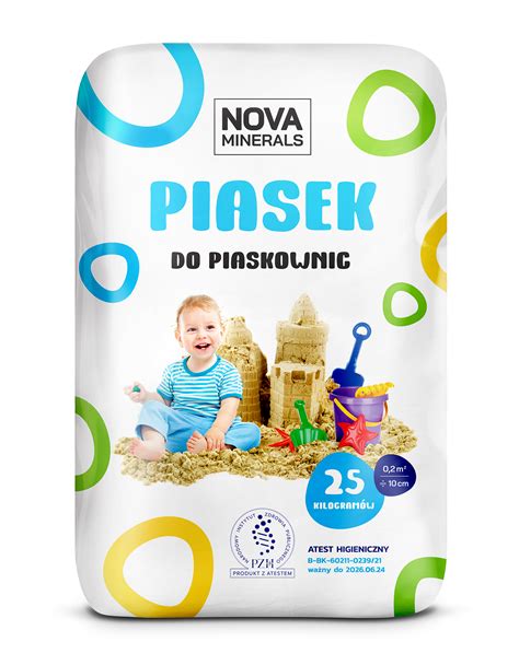 Piasek Do Piaskownic Worek 25 Kg Atest PZH Novaminerals