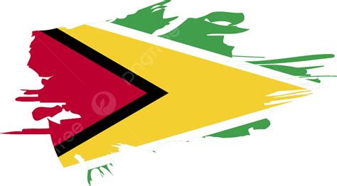 Design De Clipart De Traçado De Pincel De Bandeira Da Guiana Png Vetor De Bandeira Da Guiana