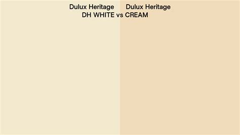 Dulux Heritage DH WHITE Vs CREAM Side By Side Comparison