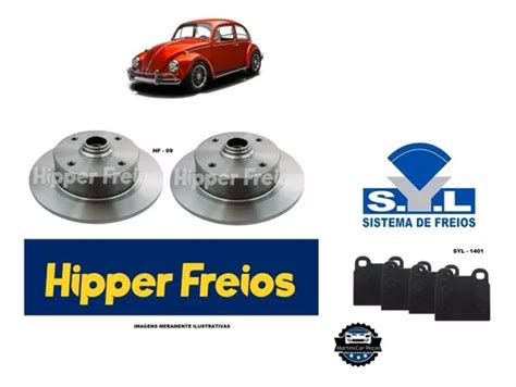 Kit Discos De Freios Pastilhas De Freios Dianteiros Fusca