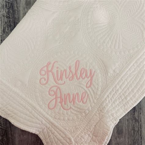 Monogrammed Baby Quilt - Etsy