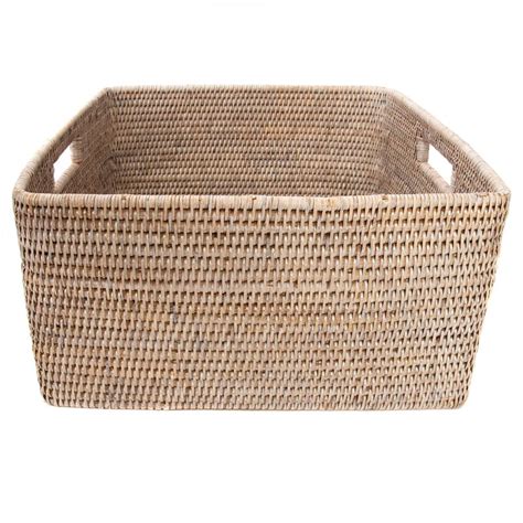 Greyleigh Rattan Square Basket With Handles Reviews Wayfair