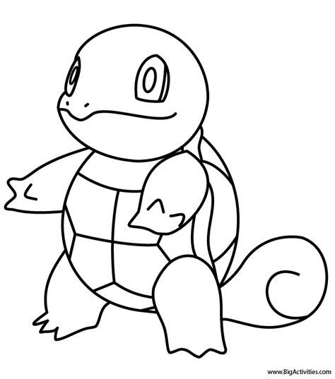 Squirtle - Coloring Page (Pokemon)