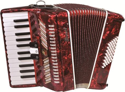 Parrot Accordion Yw860 26 Key 48 Bass With 3 Switches Red