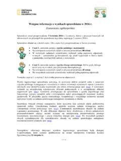 Wst Pne Informacje O Wynikach Sprawdzianu W Wst Pne Informacje O