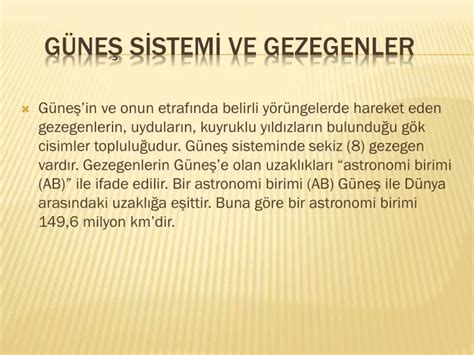 PPT GÜNEŞ SİSTEMİ ve gezegenler PowerPoint Presentation free