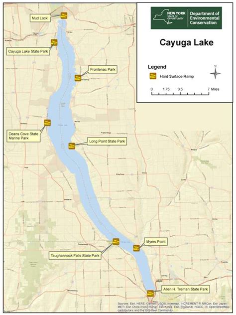 Cayuga Lake Fishing Map