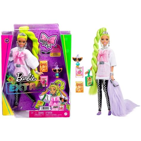 Mu Eca Barbie Extra Cabello Verde Ne N Walmart