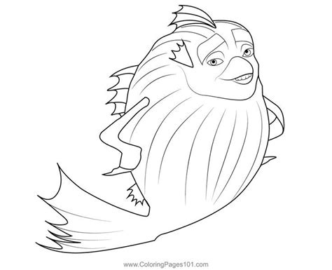 Printable Coloring Pages Crazy Joe Shark Tale Ready For Download