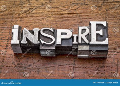 Inspire Word In Metal Type Stock Photo Image Of Inspire 47901956