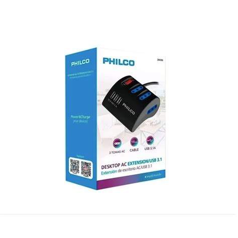 Philco Alargador Extension Philco Posiciones Y Usb N