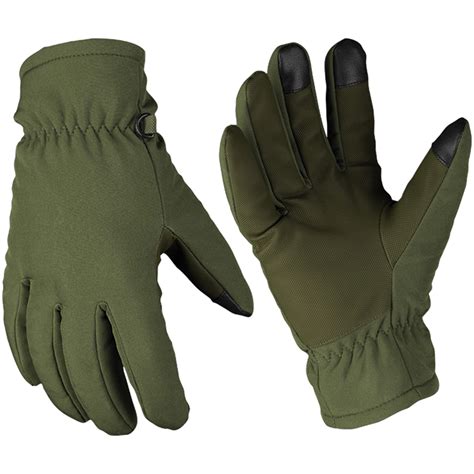 Mil Tec Softshell Thinsulate Gloves Olive New In Military 1st