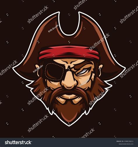 Head Pirate Mascot Illustration Stock Vector Royalty Free