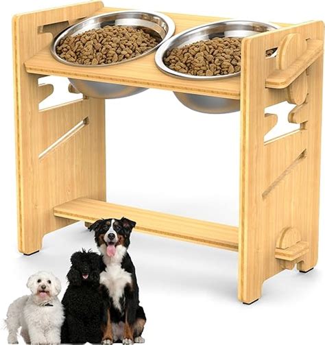 Vanbing Gamelles Chien Surelevee Porte Gamelle Pour Chiens Moyen Et