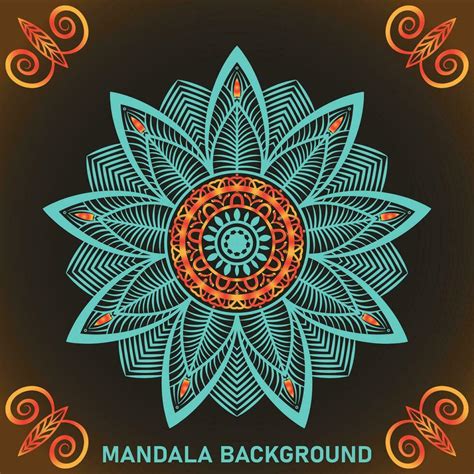 Leaf Mandala Background Design 28266716 Vector Art At Vecteezy