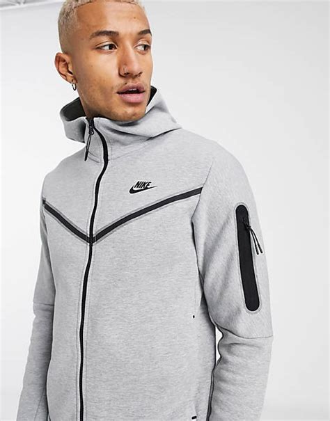 Nike Sweat à Capuche Technique En Polaire à Fermeture éclair Gris