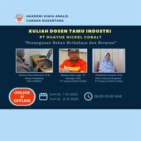 Kuliah Dengan Dosen Tamu Dari Industri Pengantar Bahan Berbahaya Dan