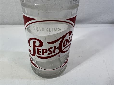 Vintage 12oz Sparkling Pepsi Cola Duraglas Bottle Red White Acl Ebay