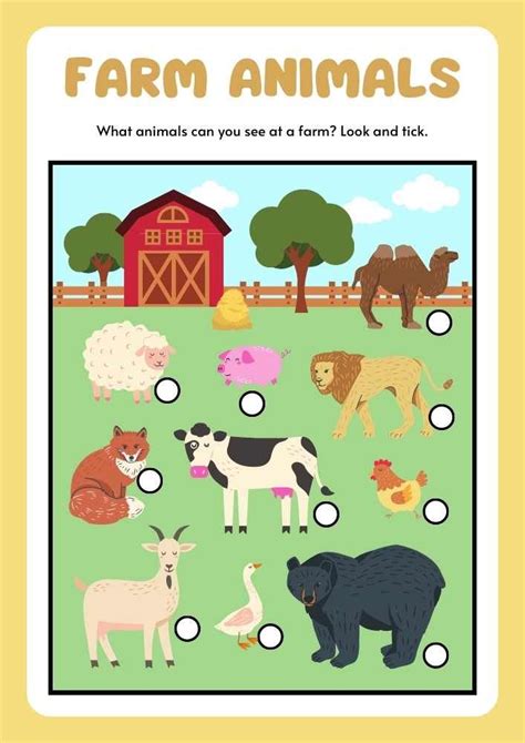 Farm Animals English Worksheet Animal Worksheets Farm Animals