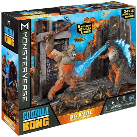 Godzilla Vs Kong Monsterverse City Battle Playset Figures, 59% OFF