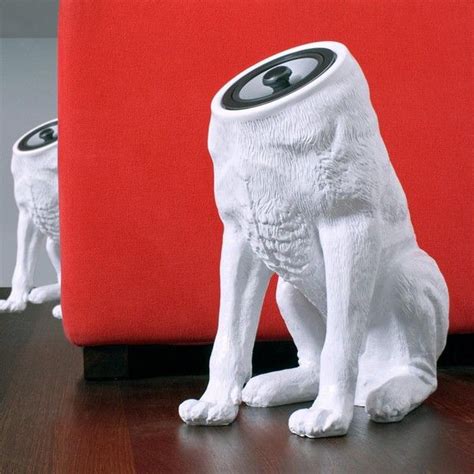 Woofers Speaker Set White Dog Hi Fi Speakers With Images Quirky