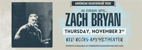 Zach Bryan Tickets | 3 November 2022 | Red Rocks Park and Amphitheatre