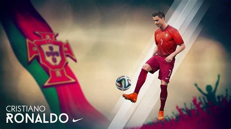 Download Cristiano Ronaldo Cool Portugal Team Logo Wallpaper ...