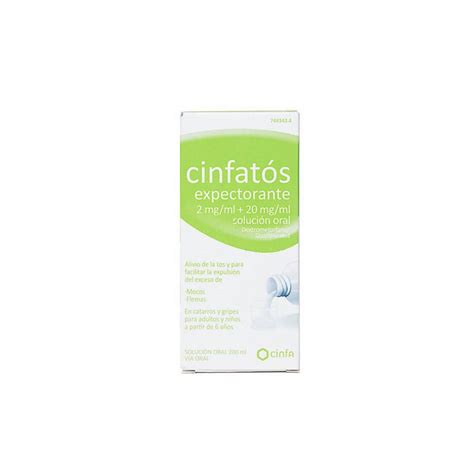 CINFATOS EXPECTORANTE 2 MG ML 20 MG ML SOLUCION ORAL 1 FRASCO DE 125 ML