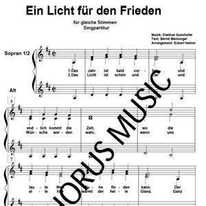 Ein Licht F R Den Frieden Arno Musikverlag