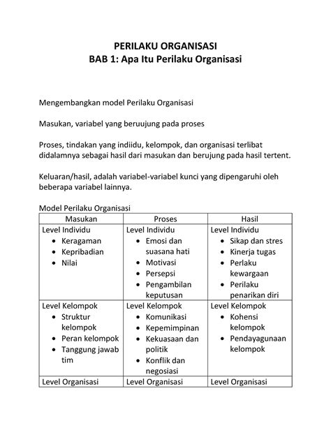 Perilaku Organisasi Bab 1 PERILAKU ORGANISASI BAB 1 Apa Itu Perilaku