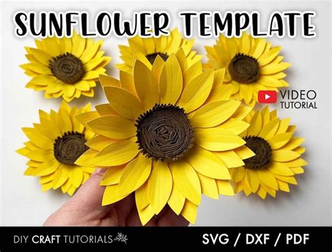 Sunflower Paper Flowers Paper Sunflowers Diy Flowers Sunflower