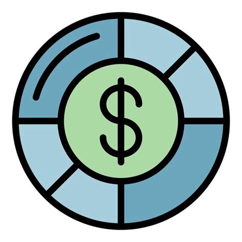 premium vector money pie chart icon outline money pie chart vector