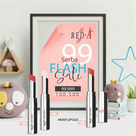 Jual Paket Lip Glo Color Balm Gloss Red A Lipstick Viva Shopee Indonesia