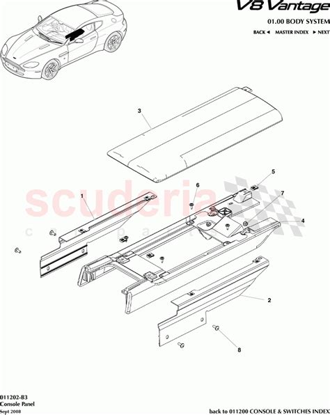 Console Panel Parts For Aston Martin V8 Vantage Upto 2016 Scuderia