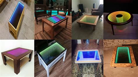 Best Infinity Mirror Coffee Table Led Light Table Wooden Coffee