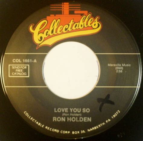 Ron Holden Love You So My Babe Vinyl Discogs