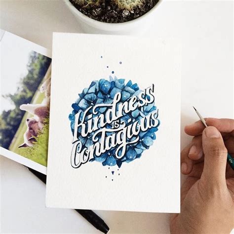 Watercolor Lettering Quotes by June Digan