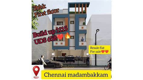 Idno Madambakkam Resale Flatforsale Bhk First Floor Uds