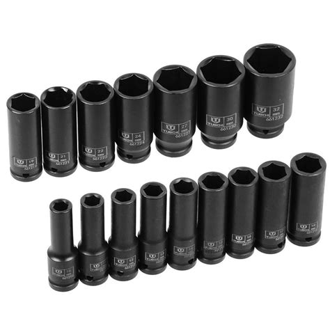 16pc Deep Impact Socket Set 12 Inch Drive 6 Point Metric 10 32mm Heavy Duty Ebay