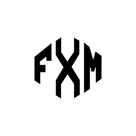 FXM letter logo design with polygon shape. FXM polygon and cube shape ...