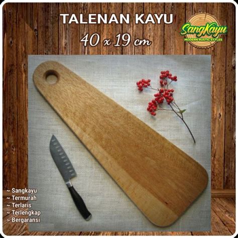 Jual Talenan Kayu Jati Asli Mahoni 40x19 Wooden Cutting Board Di Lapak