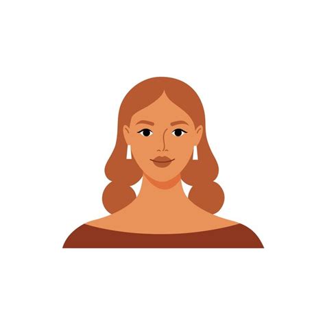 Premium Vector Smiling Female Character Avatar Flat Vector Illustration