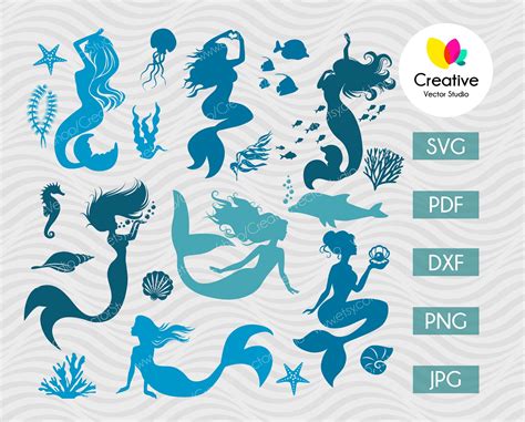 Printing Printmaking Visual Arts Mermaid Clipart Printables Includes