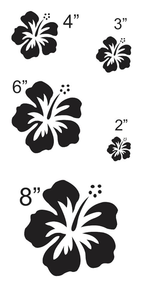 Printable Hibiscus Stencil